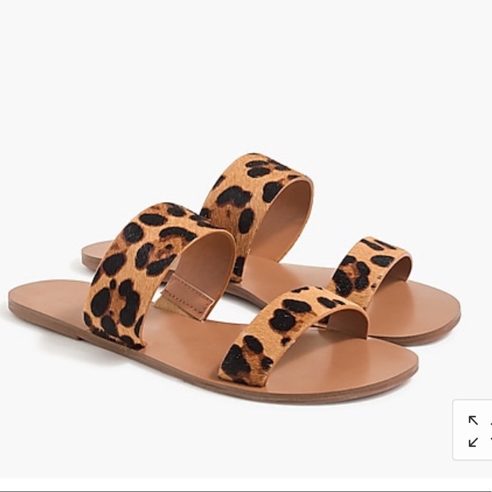 J Crew leopard size 10 medium sandal NEW flats